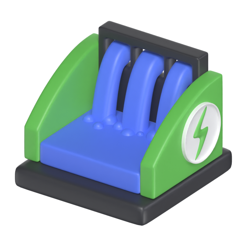 Wasserkraft 3D-Modell 3D Graphic