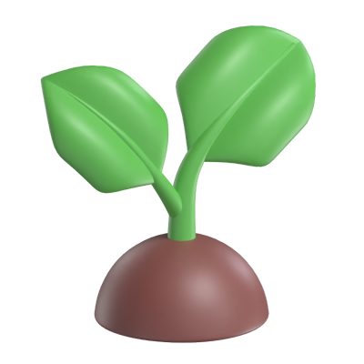 Modelo 3D de una planta verde 3D Graphic