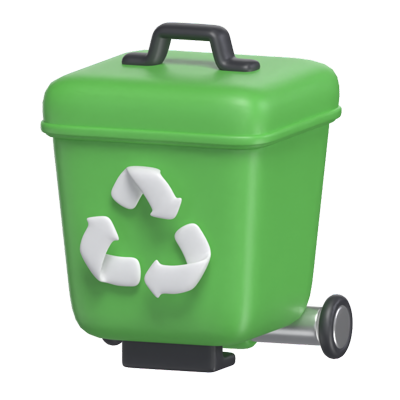 recycle bin 3d modell 3D Graphic