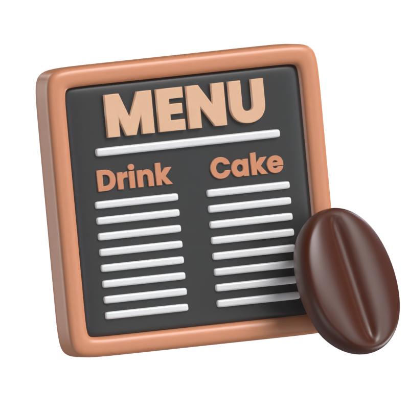 Coffee Menu 3D Model 3D Graphic