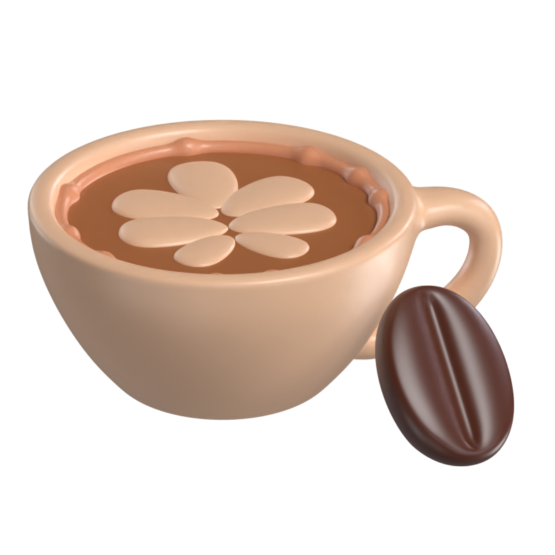 Coffee Latte Art 3D Model 3D Graphic