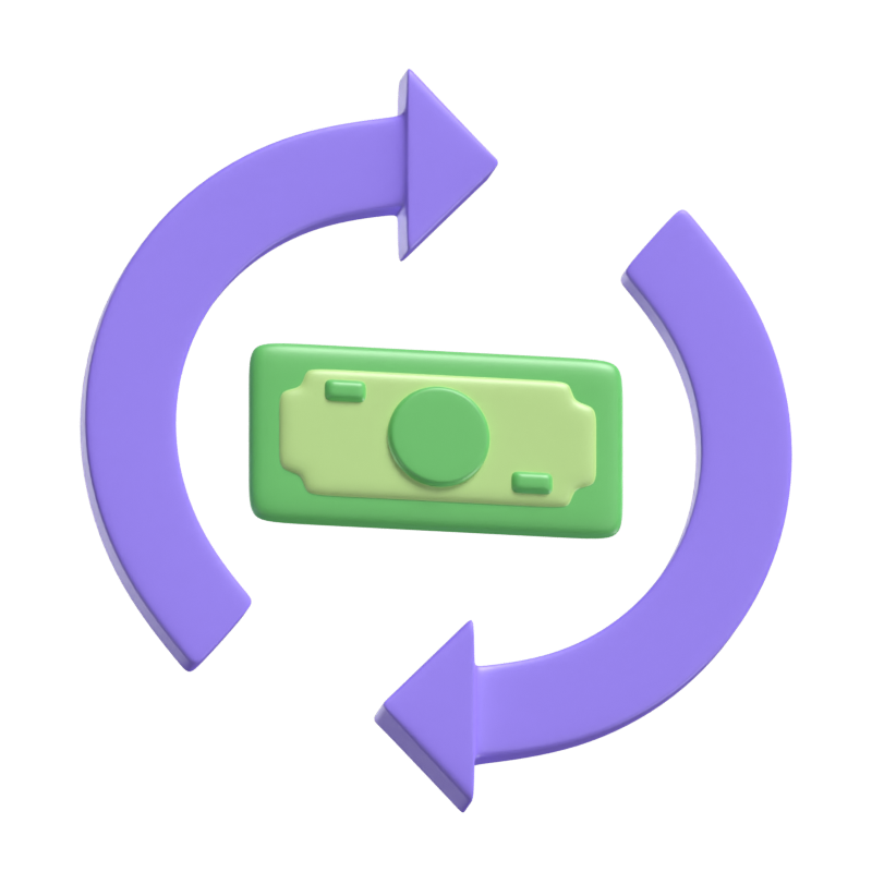 Modelo 3D de fluxo de investimento 3D Graphic