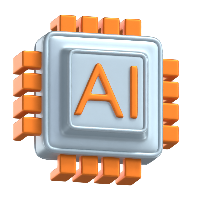 AI Chip Modelo 3D