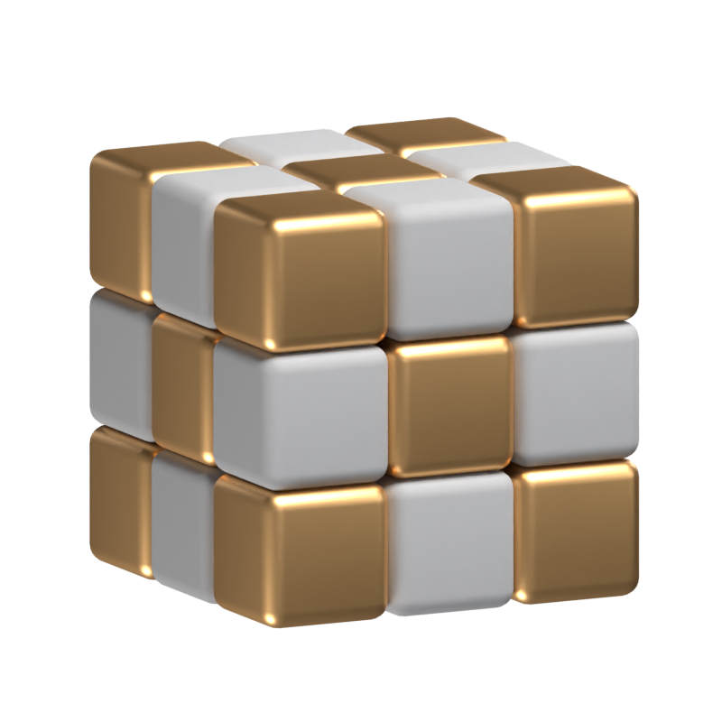 Rubik Cube Loading Animated 3D Icon 3D Graphic