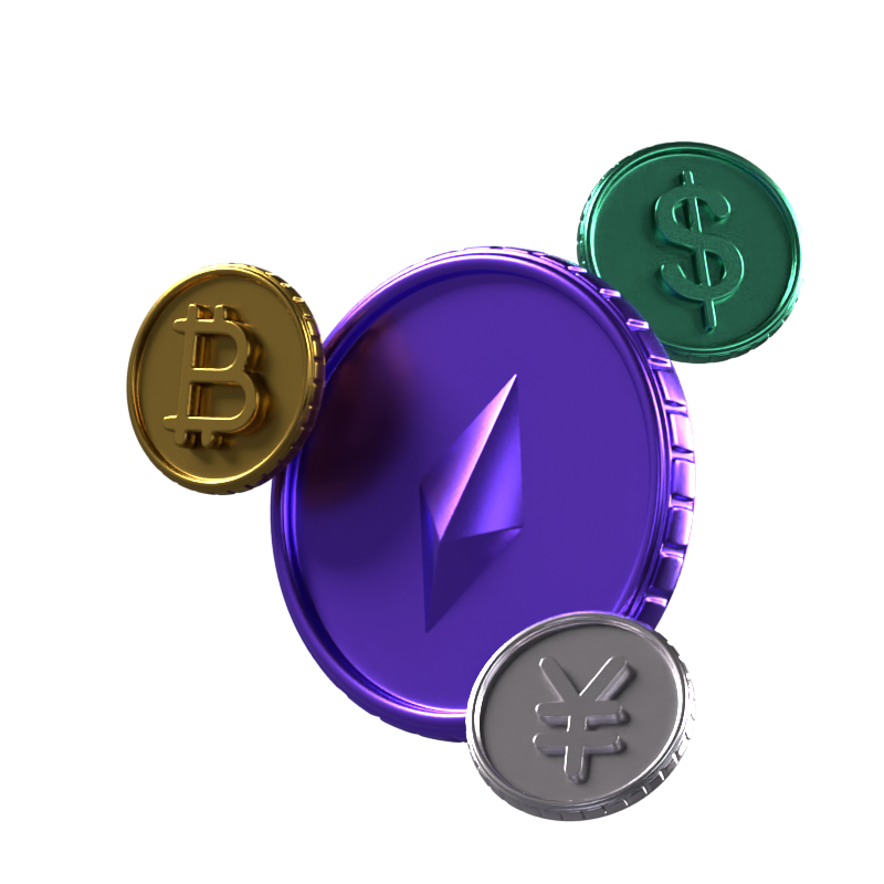 Monedas animadas Icono 3D 3D Graphic