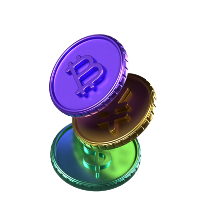 Three Coins Animated 3D Icon 3D Graphic