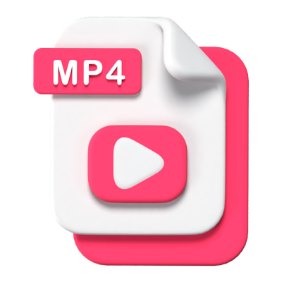 Mp4 File Format 3D Icon 3D Graphic