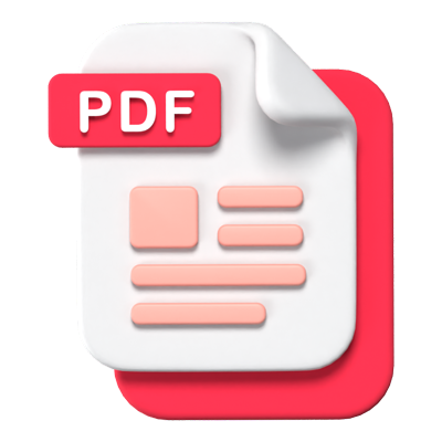 PDF File Format 3D Icon 3D Graphic