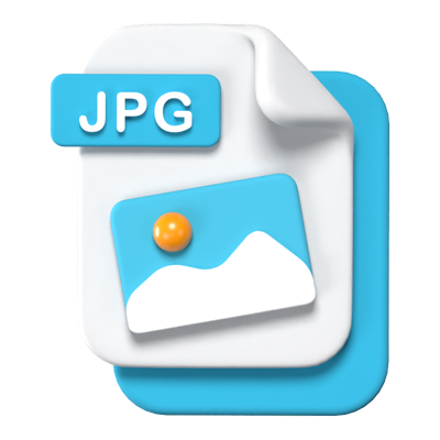 JPG File Format 3D Icon 3D Graphic