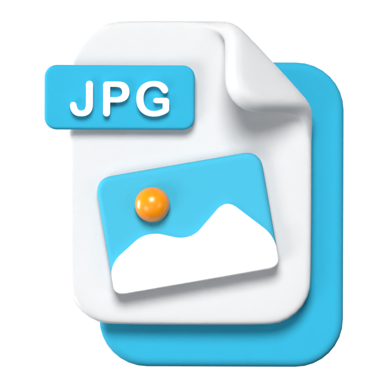 JPG File Format 3D Icon 3D Graphic