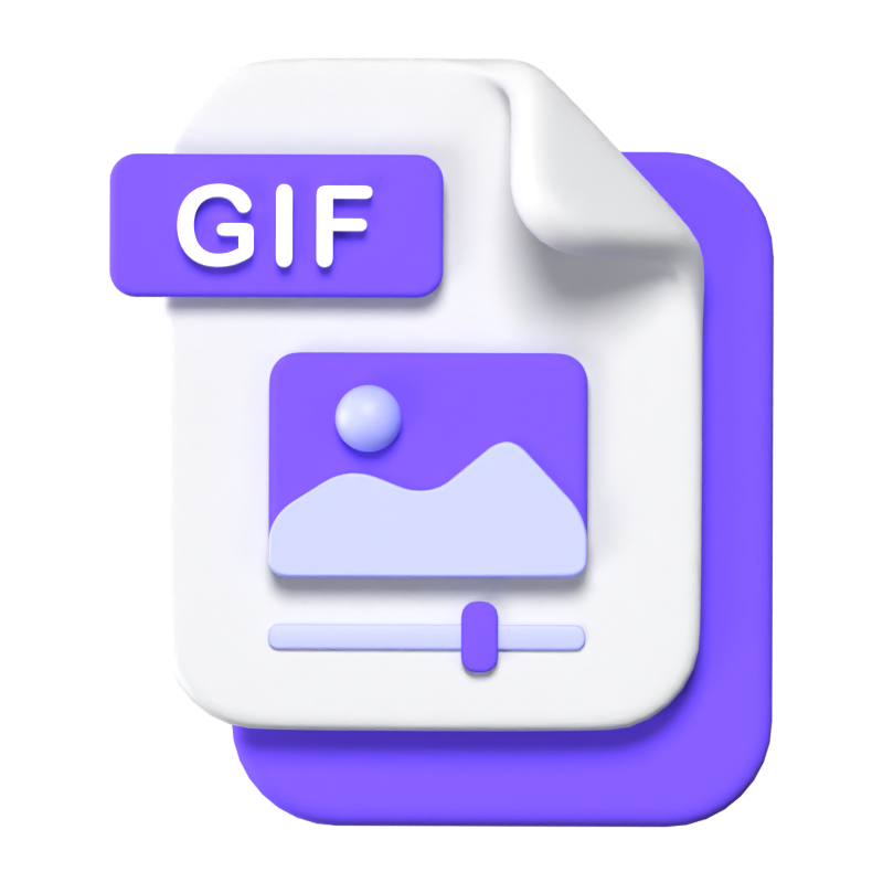 GIF File Format 3D Icon 3D Graphic