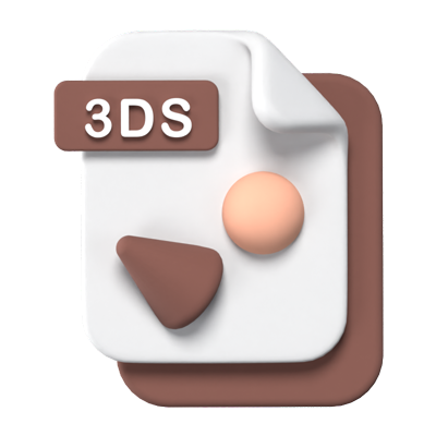 icono 3d de formato de archivo 3ds 3D Graphic