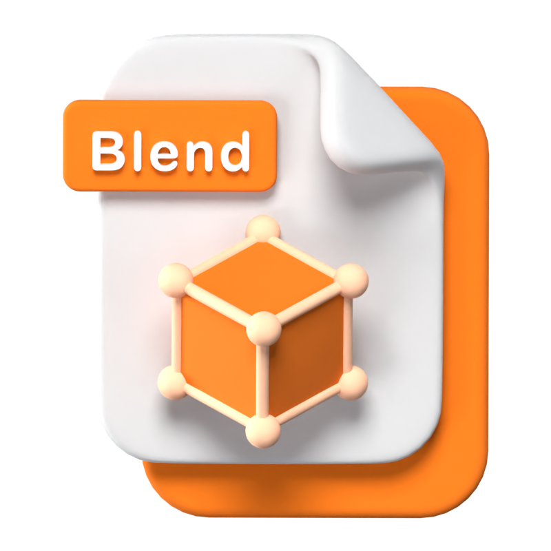 Blend File Format 3D-Symbol