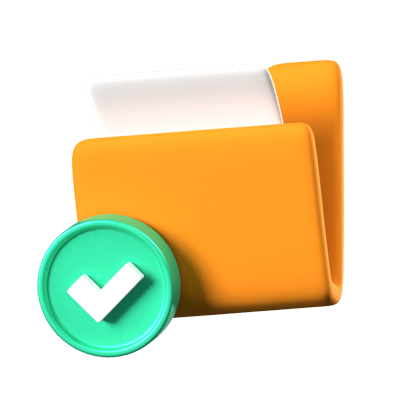 Folder Access Allowed Animated 3D Icon 3D Graphic