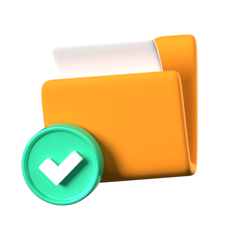 Folder Access Allowed Animated 3D Icon 3D Graphic