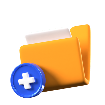 Add Folder Animated 3D Icon 3D Graphic