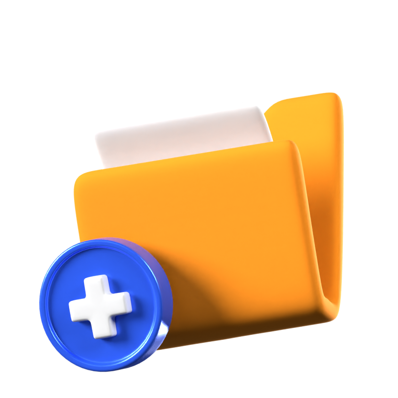 Add Folder Animated 3D Icon 3D Graphic