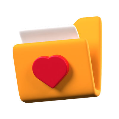 Love Folder Animated 3D Icon 3D Graphic