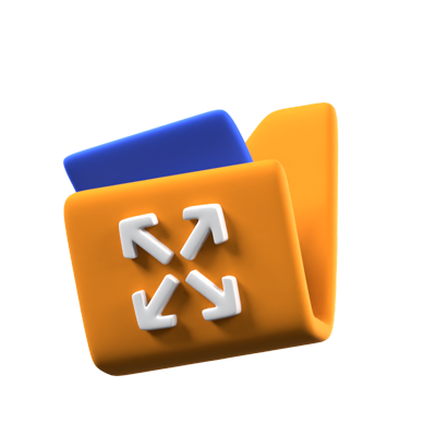 Move Folder Animated 3D Icon 3D Graphic