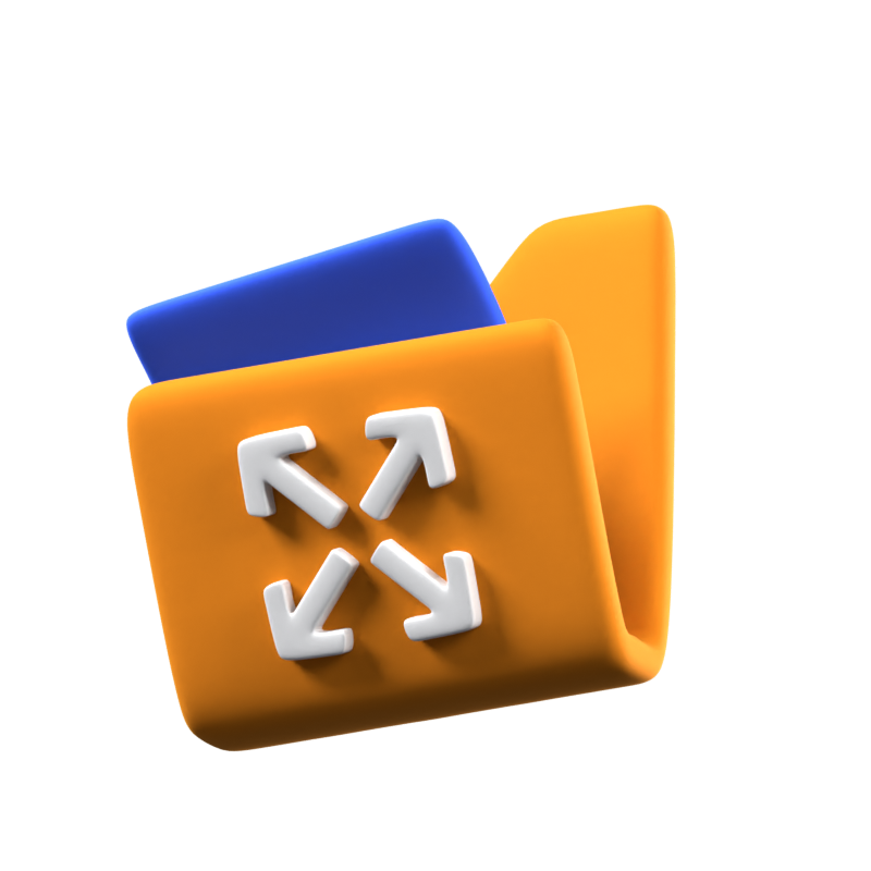 Move Folder Animated 3D Icon 3D Graphic