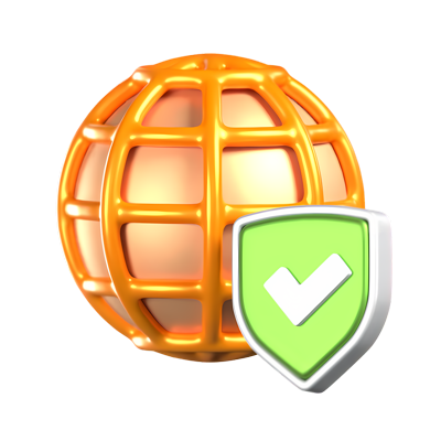 Network Security Animated 3D Icon 3D Graphic