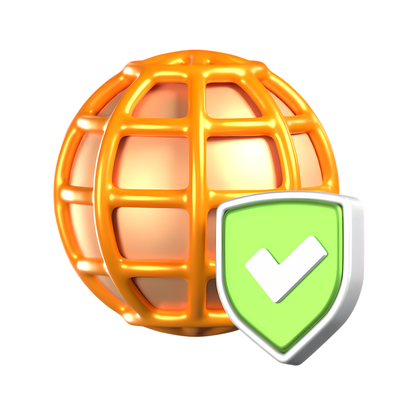 Network Security Animated 3D Icon 3D Graphic