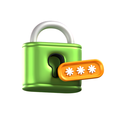 Password Protection Animated 3D Icon  3D Graphic