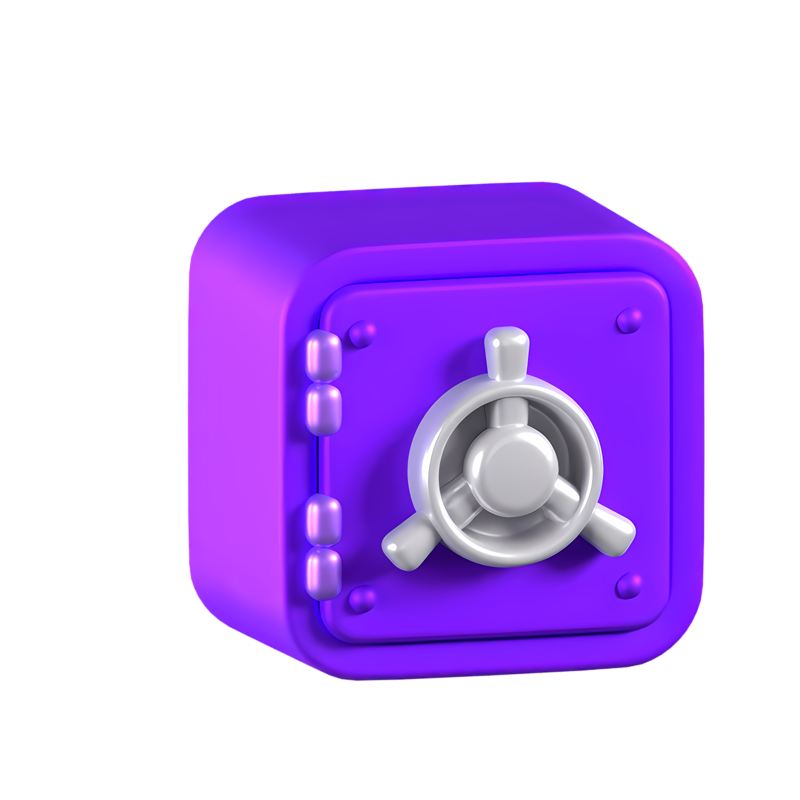 Safe Secured Banking Animiertes 3D-Symbol 3D Graphic