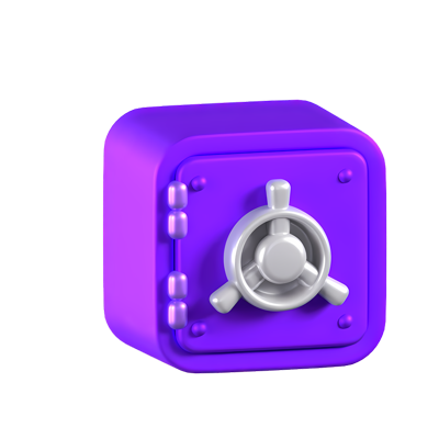 Safe Secured Banking Animiertes 3D-Symbol 3D Graphic