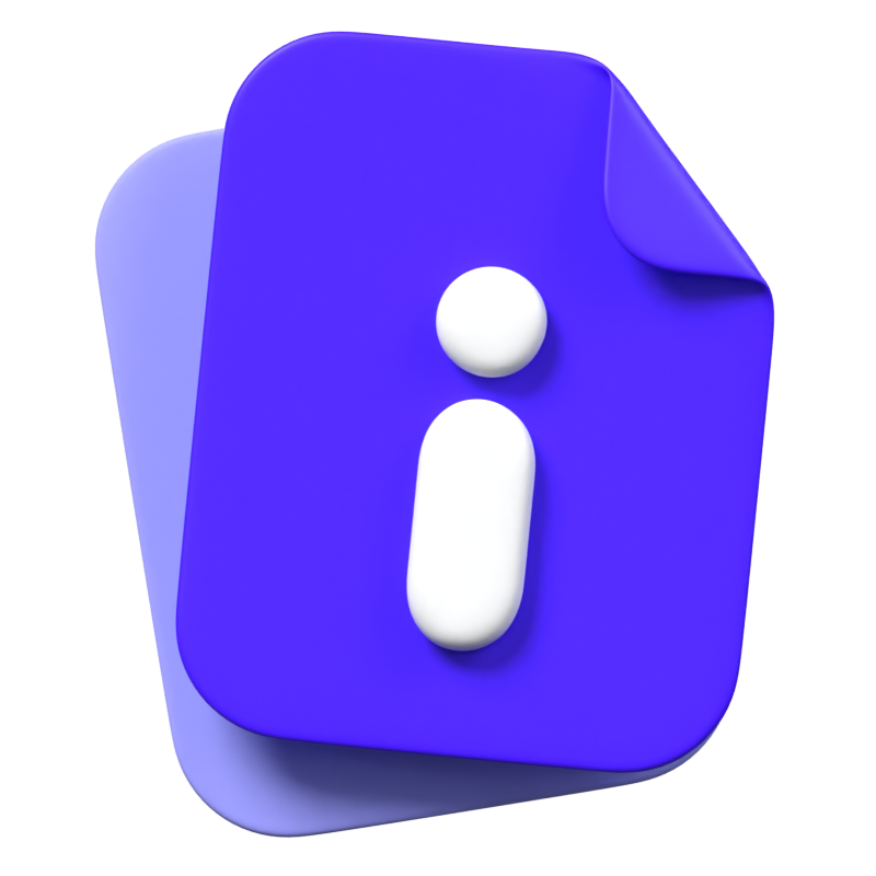 File Info 3D Animated Icon 3D Graphic