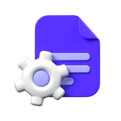 File Setting 3D Animated Icon 3D Graphic