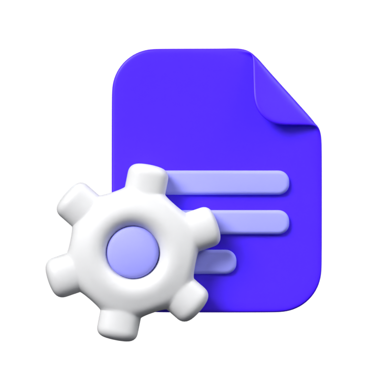 File Setting 3D Animated Icon 3D Graphic