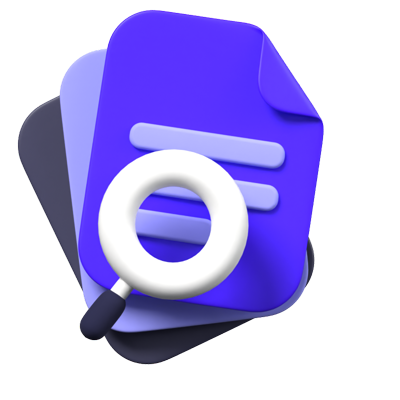 Searching File 3D Animated Icon 3D Graphic