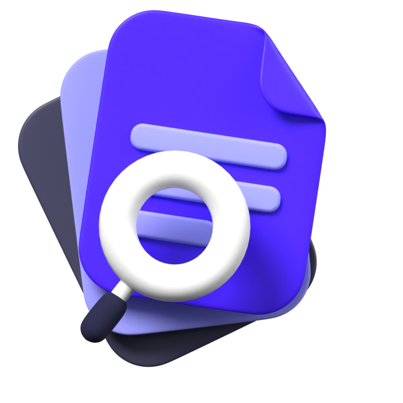 Searching File 3D Animated Icon 3D Graphic