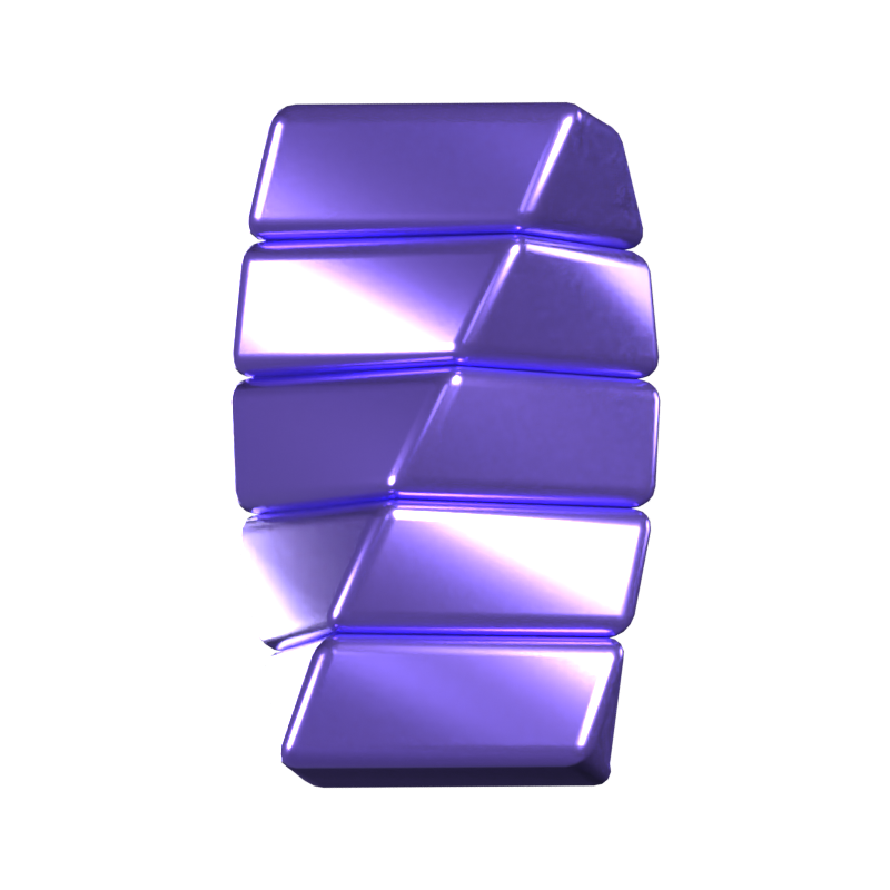 Twisted Cubes Abstract Shape Animated 3D Icon 3D Graphic