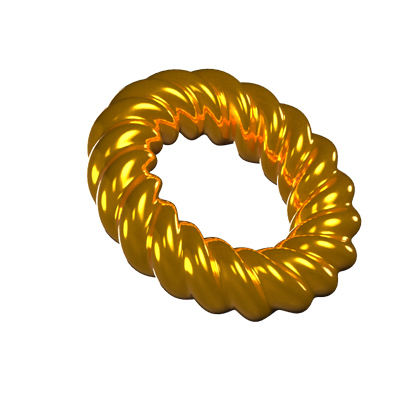 Twisted Kreis abstrakte Form animierte 3D-Symbol 3D Graphic