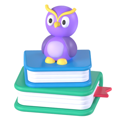 Owl And Book 3D Model 3D Graphic