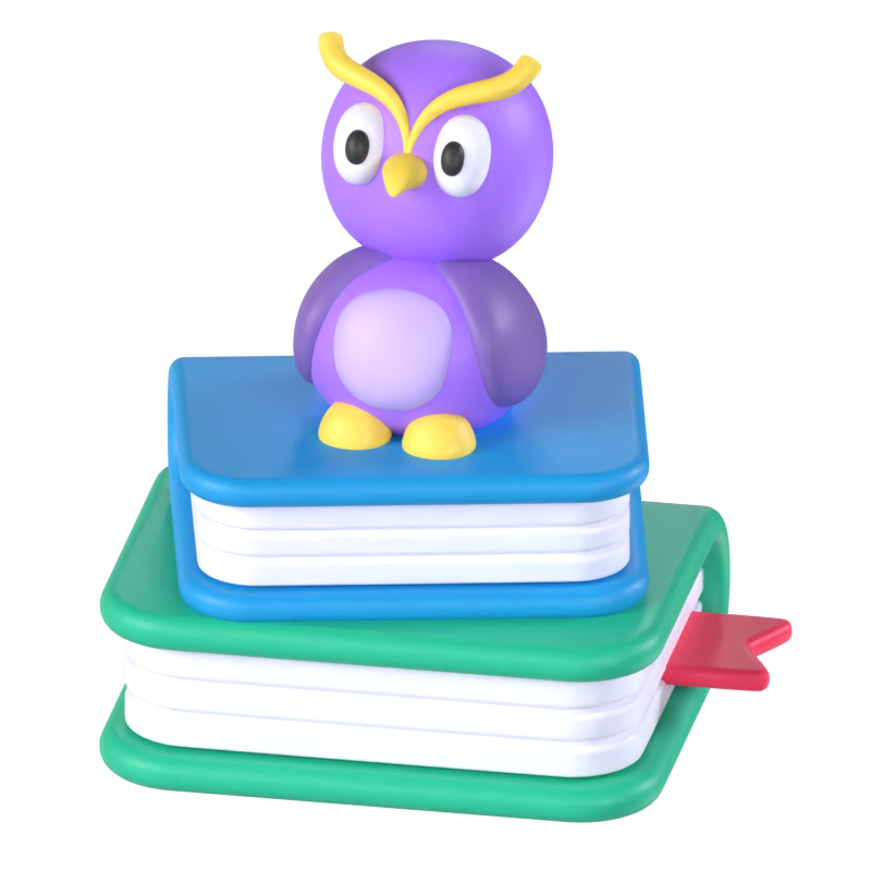 Owl And Book 3D Model 3D Graphic