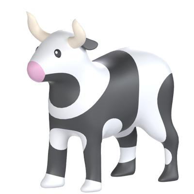 modelo 3d de vaca 3D Graphic