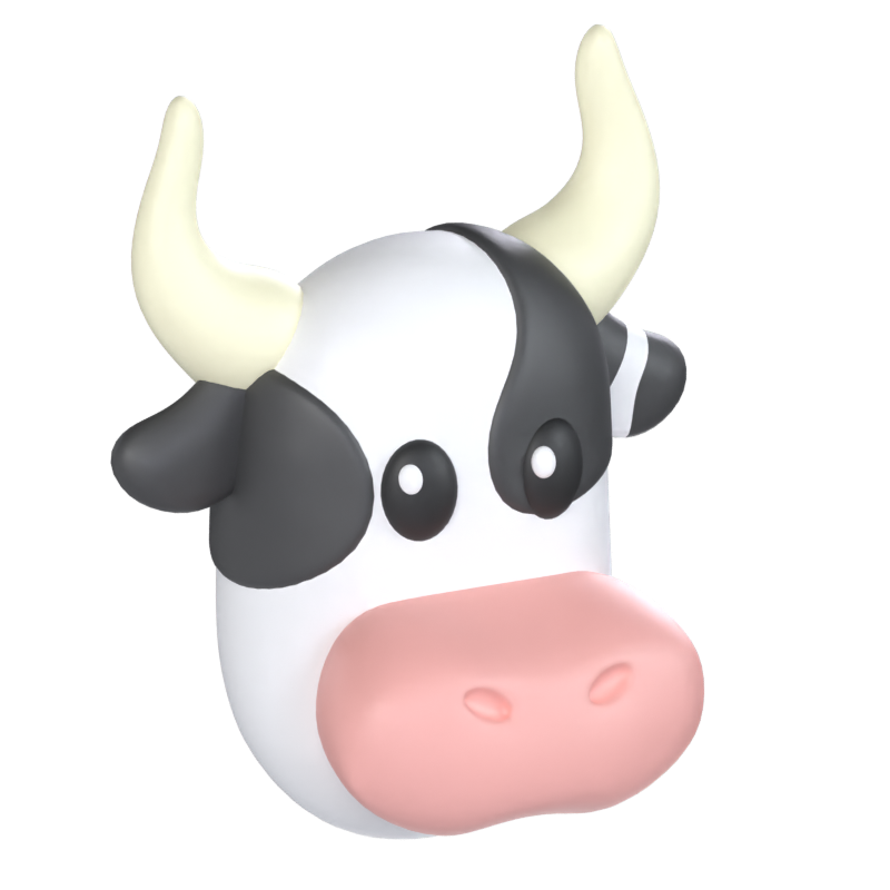 Cow's Head 3D Model