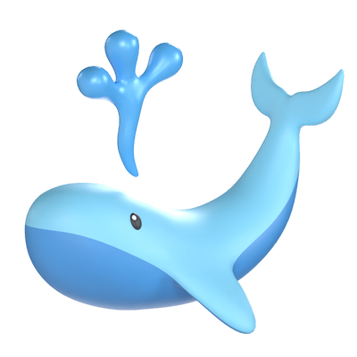 Whale Splashing Water 3D Model 3D Graphic