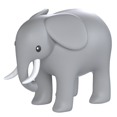 modelo 3d de elefante 3D Graphic