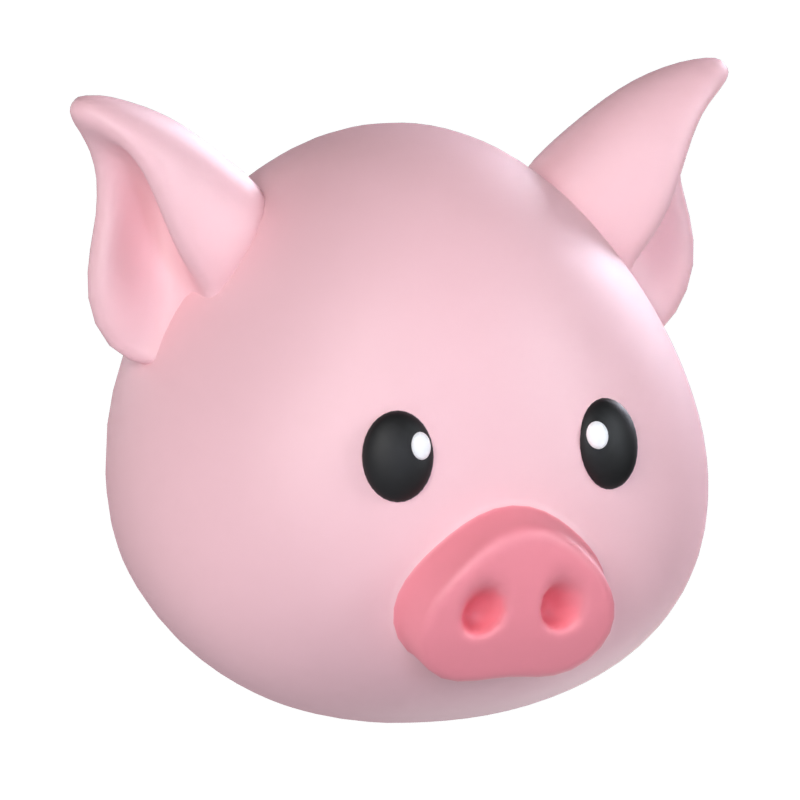 Pig Head 3D Model