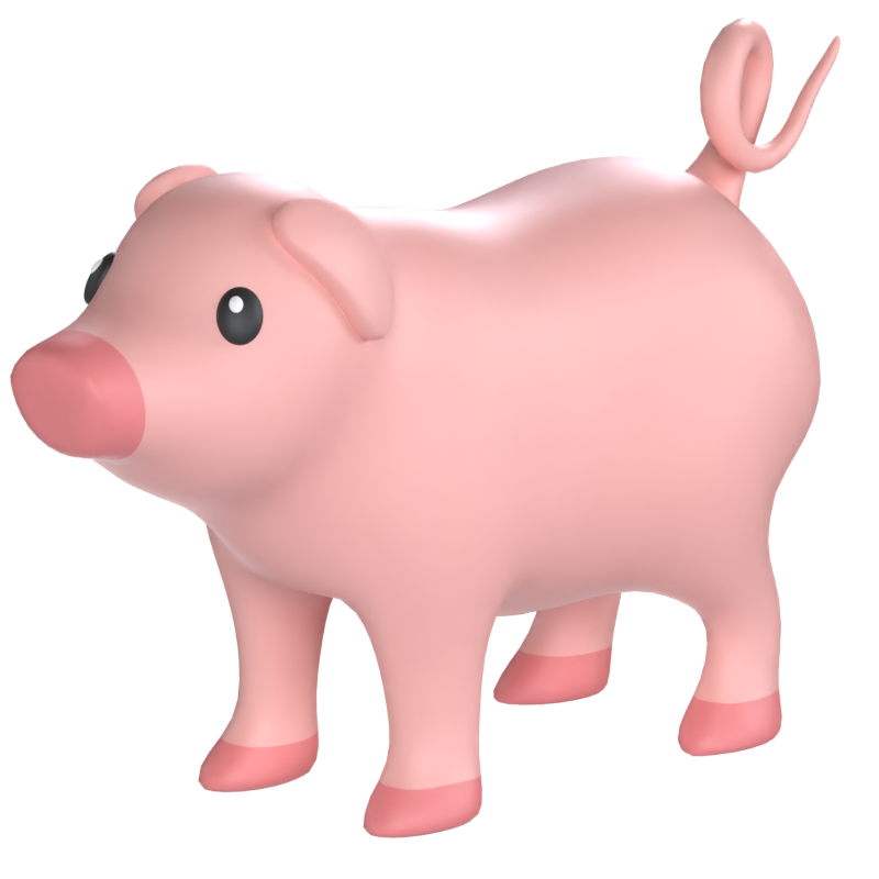 Kleines Schwein 3D Modell