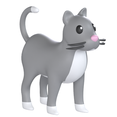 gato modelo 3d 3D Graphic