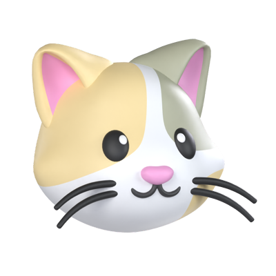 Modelo 3D de cabeza de gato 3D Graphic