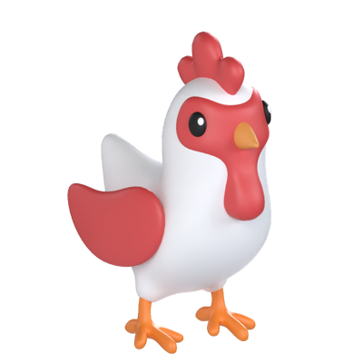 huhn 3d modell 3D Graphic