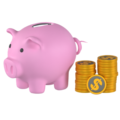 Saving On Piggy Bank 3D Model 3D Graphic