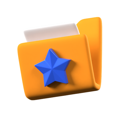 Favorite Folder Animated 3D Icon 3D Graphic