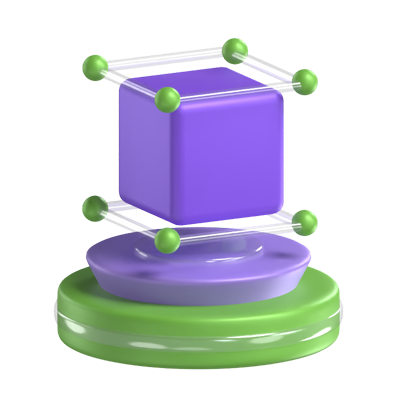 Cube Hologram 3D Model 3D Graphic